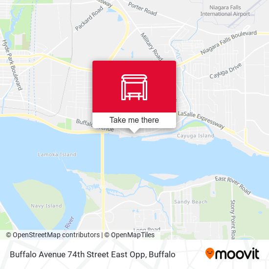Mapa de Buffalo Avenue 74th Street East Opp
