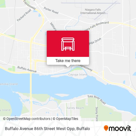 Mapa de Buffalo Avenue 86th Street West Opp