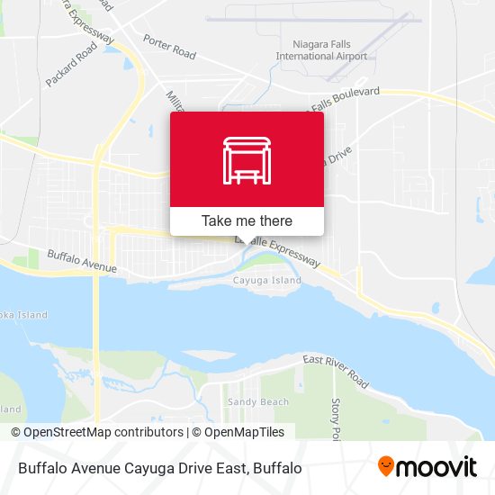 Mapa de Buffalo Avenue Cayuga Drive East