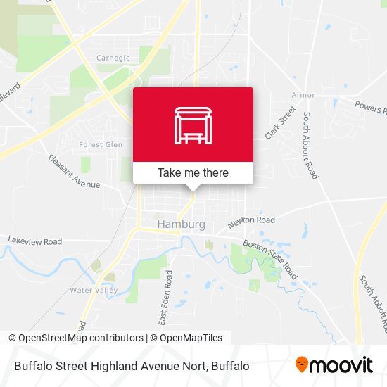 Mapa de Buffalo Street Highland Avenue Nort