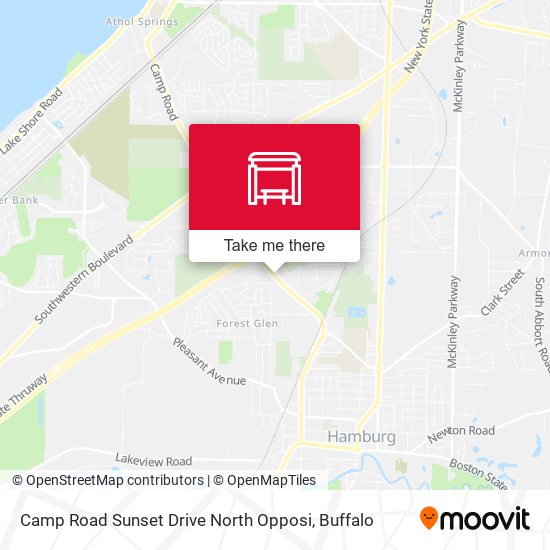 Mapa de Camp Road Sunset Drive North Opposi