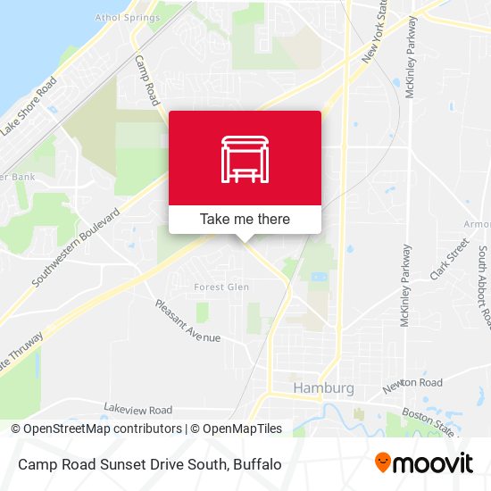 Camp Road Sunset Drive South map