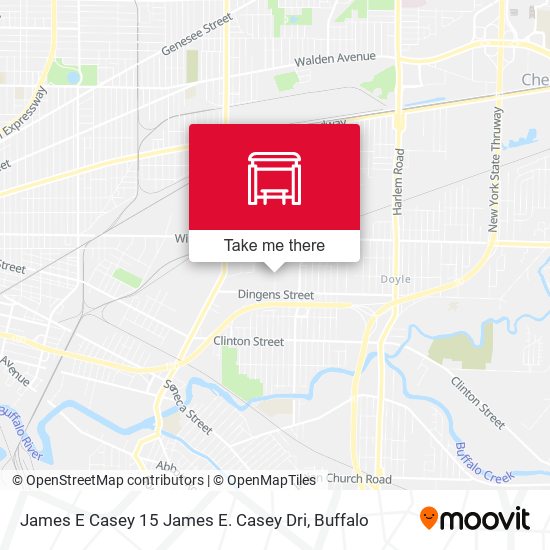 Mapa de James E Casey 15 James E. Casey Dri