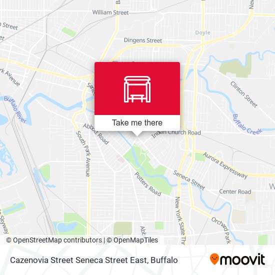 Mapa de Cazenovia Street Seneca Street East