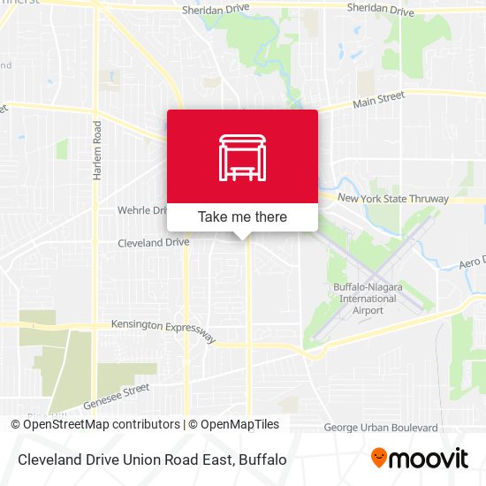 Cleveland Drive Union Road East map