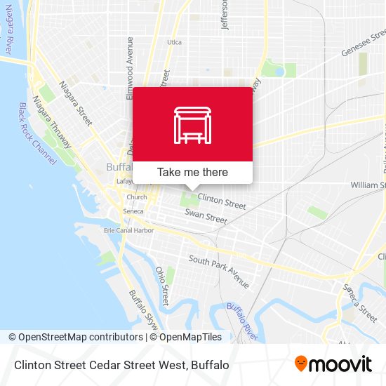 Clinton Street Cedar Street West map