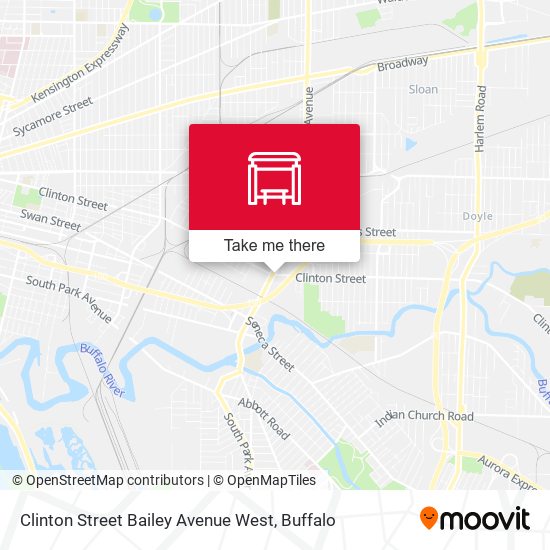Clinton Street Bailey Avenue West map