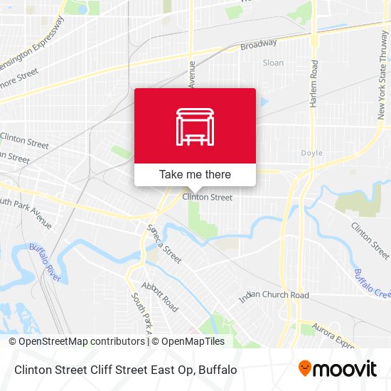 Clinton Street Cliff Street East Op map