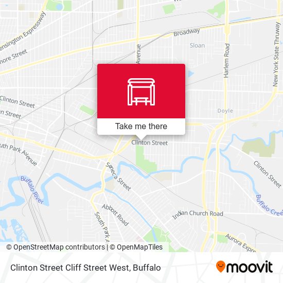 Mapa de Clinton Street Cliff Street West