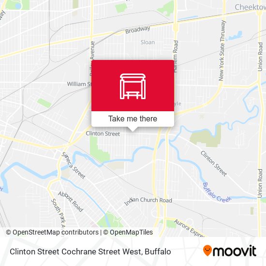Clinton Street Cochrane Street West map