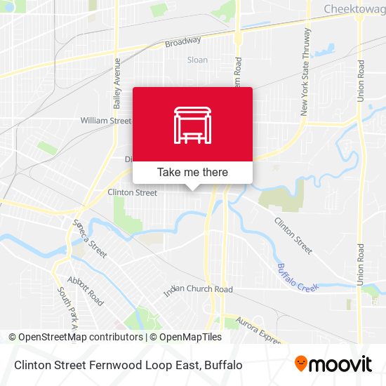 Clinton Street Fernwood Loop East map