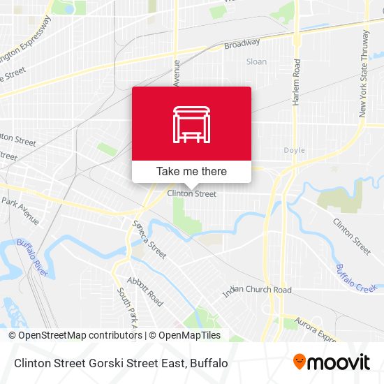 Clinton Street Gorski Street East map