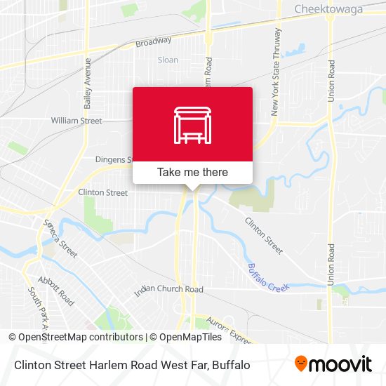 Clinton Street Harlem Road West Far map