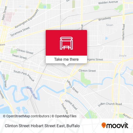 Mapa de Clinton Street Hobart Street East