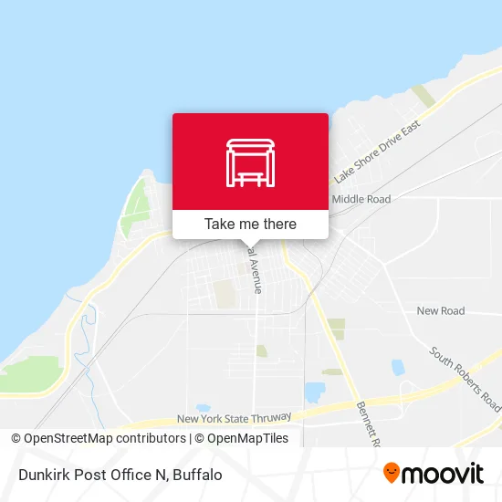 Dunkirk Post Office N map