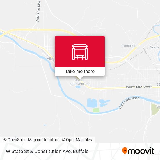 W State St & Constitution Ave map