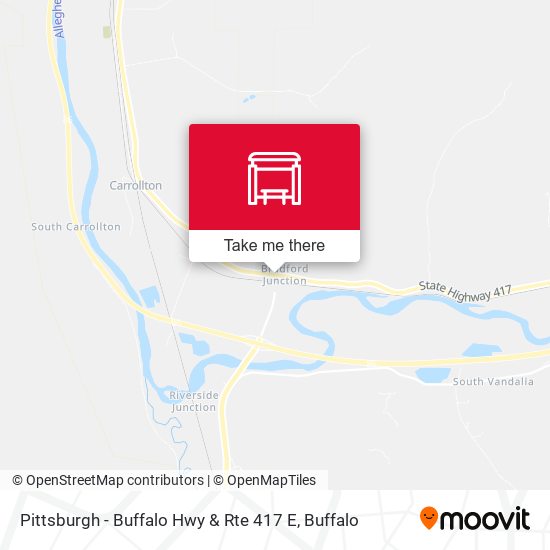 Pittsburgh - Buffalo Hwy & Rte 417 E map