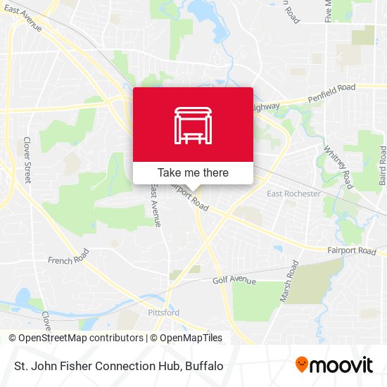 Mapa de St. John Fisher Connection Hub