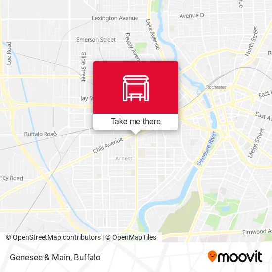 Genesee & Main map