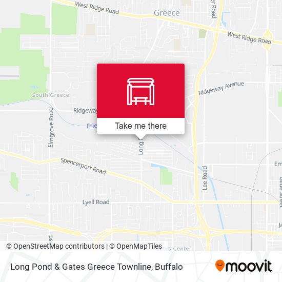 Mapa de Long Pond & Gates Greece Townline