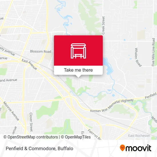 Penfield & Commodore map