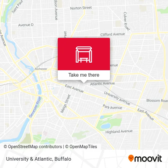 University & Atlantic map