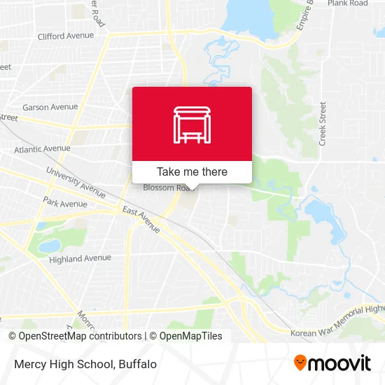 Mercy High School map