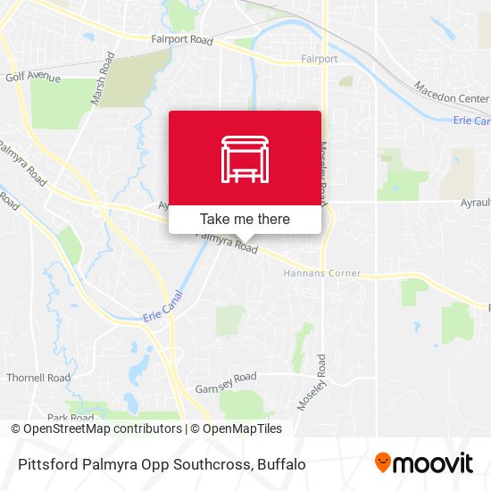 Pittsford Palmyra  Opp Southcross map