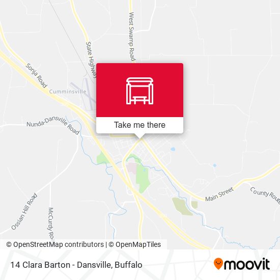 Mapa de 14 Clara Barton - Dansville