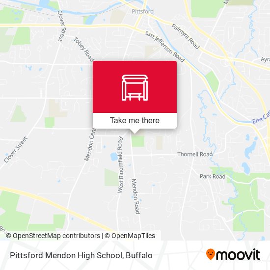 Pittsford Mendon High School map