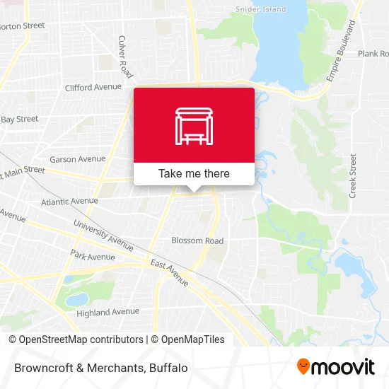 Browncroft & Merchants map