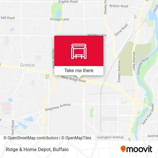 Ridge & Home Depot map