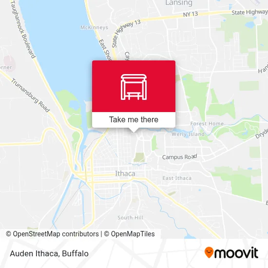 Auden Ithaca map