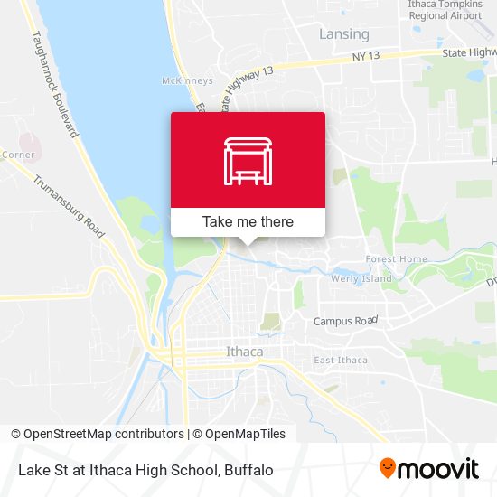 Lake St at Ithaca High School map