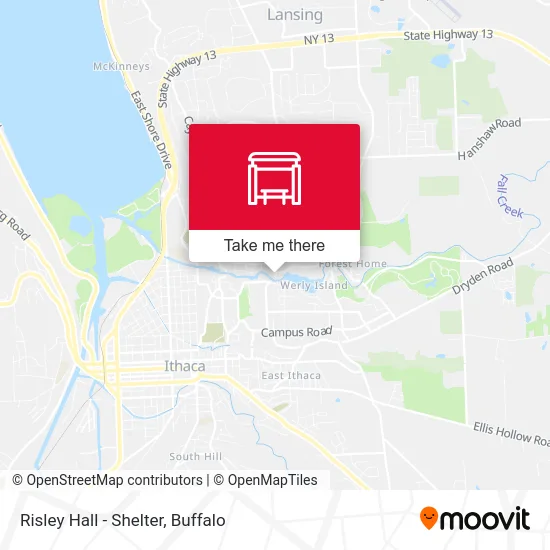 Risley Hall - Shelter map