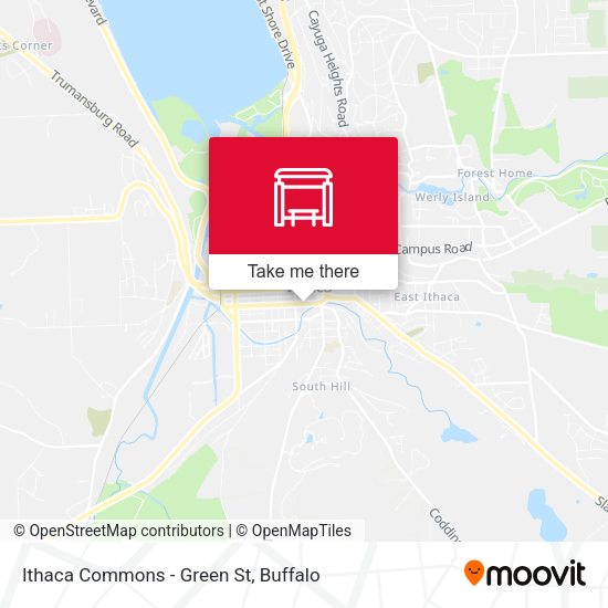 Ithaca Commons - Green St map