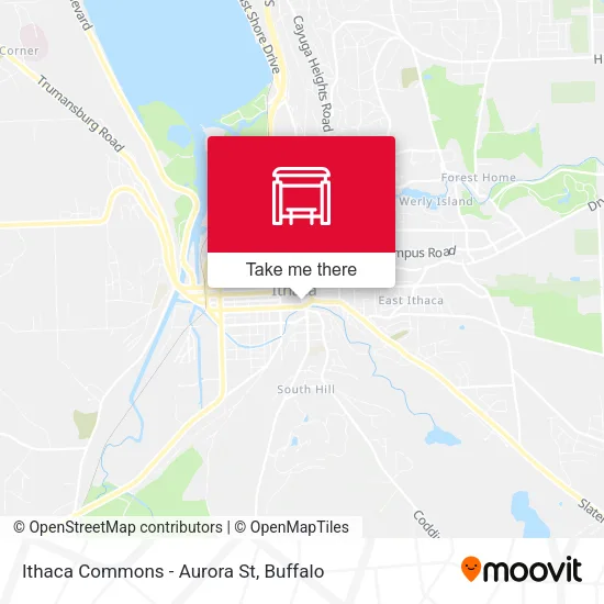 Mapa de Ithaca Commons - Aurora St
