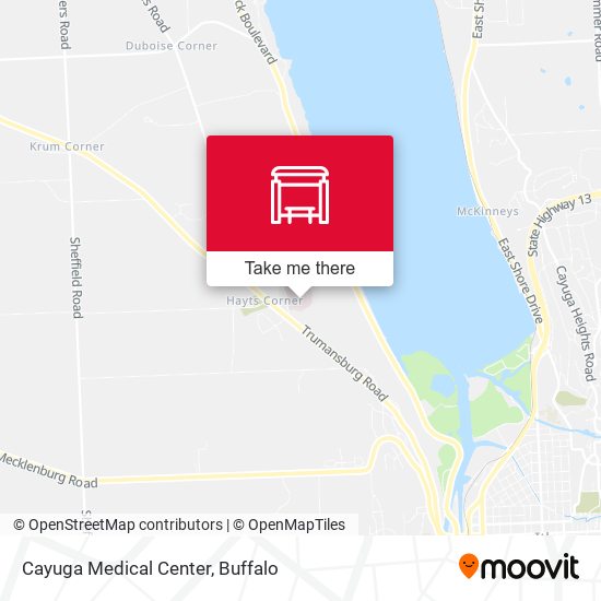 Mapa de Cayuga Medical Center