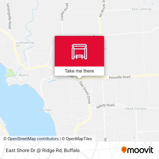 East Shore Dr @ Ridge Rd map