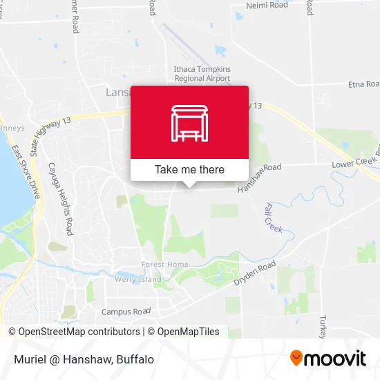 Muriel @ Hanshaw map