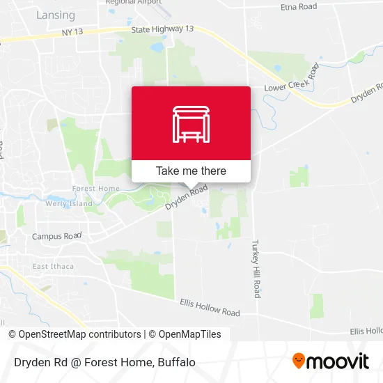 Dryden Rd @ Forest Home map