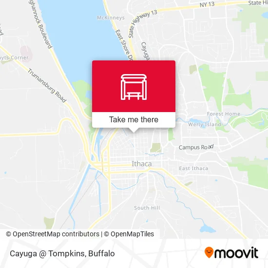 Cayuga @ Tompkins map