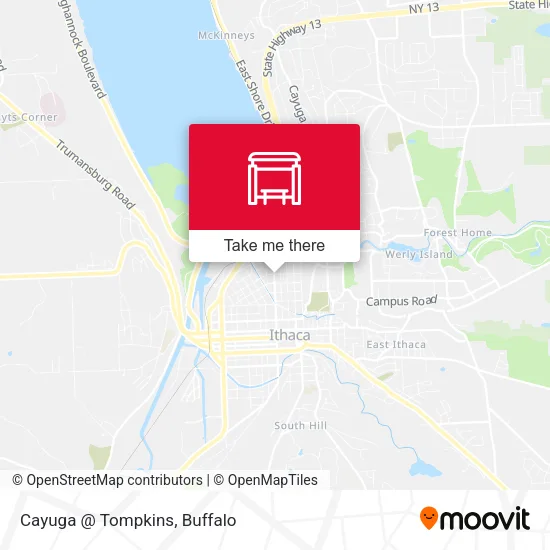 Cayuga @ Tompkins map