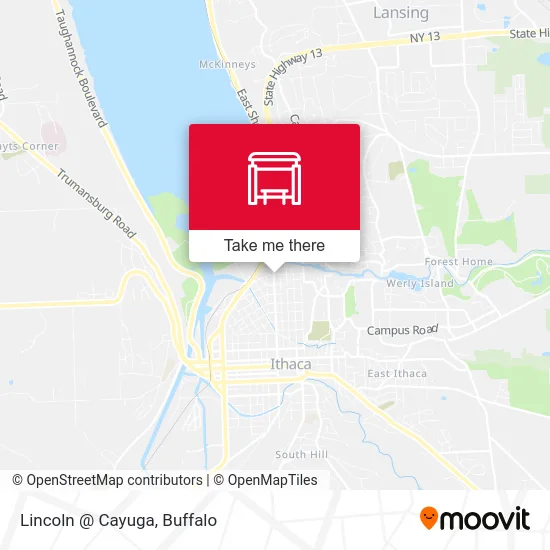 Lincoln @ Cayuga map