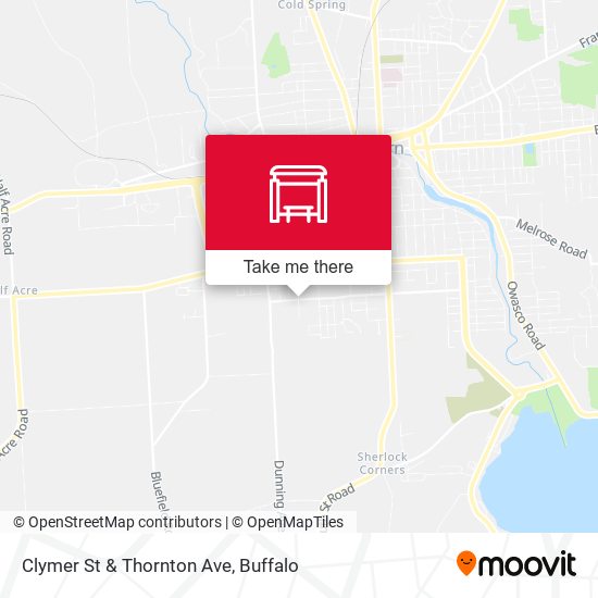 Clymer St & Thornton Ave map