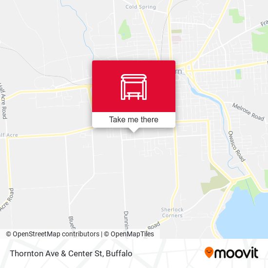 Thornton Ave & Center St map