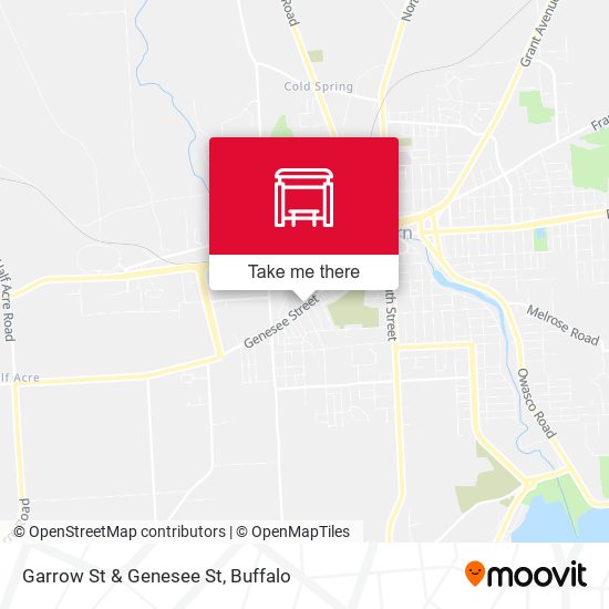 Garrow St & Genesee St map
