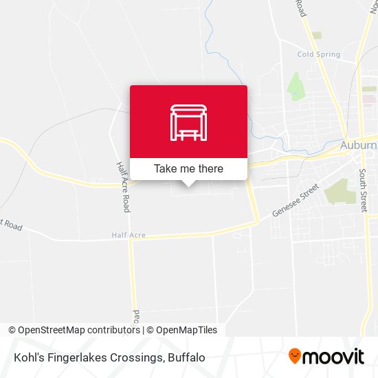 Mapa de Kohl's Fingerlakes Crossings