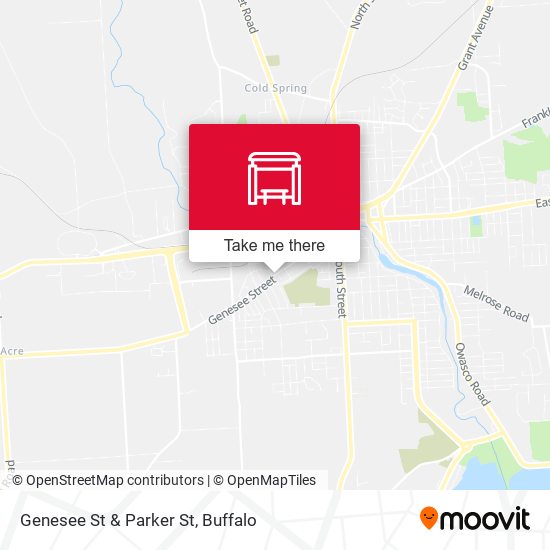 Genesee St & Parker St map