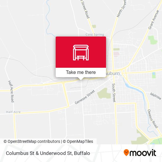 Columbus St & Underwood St map